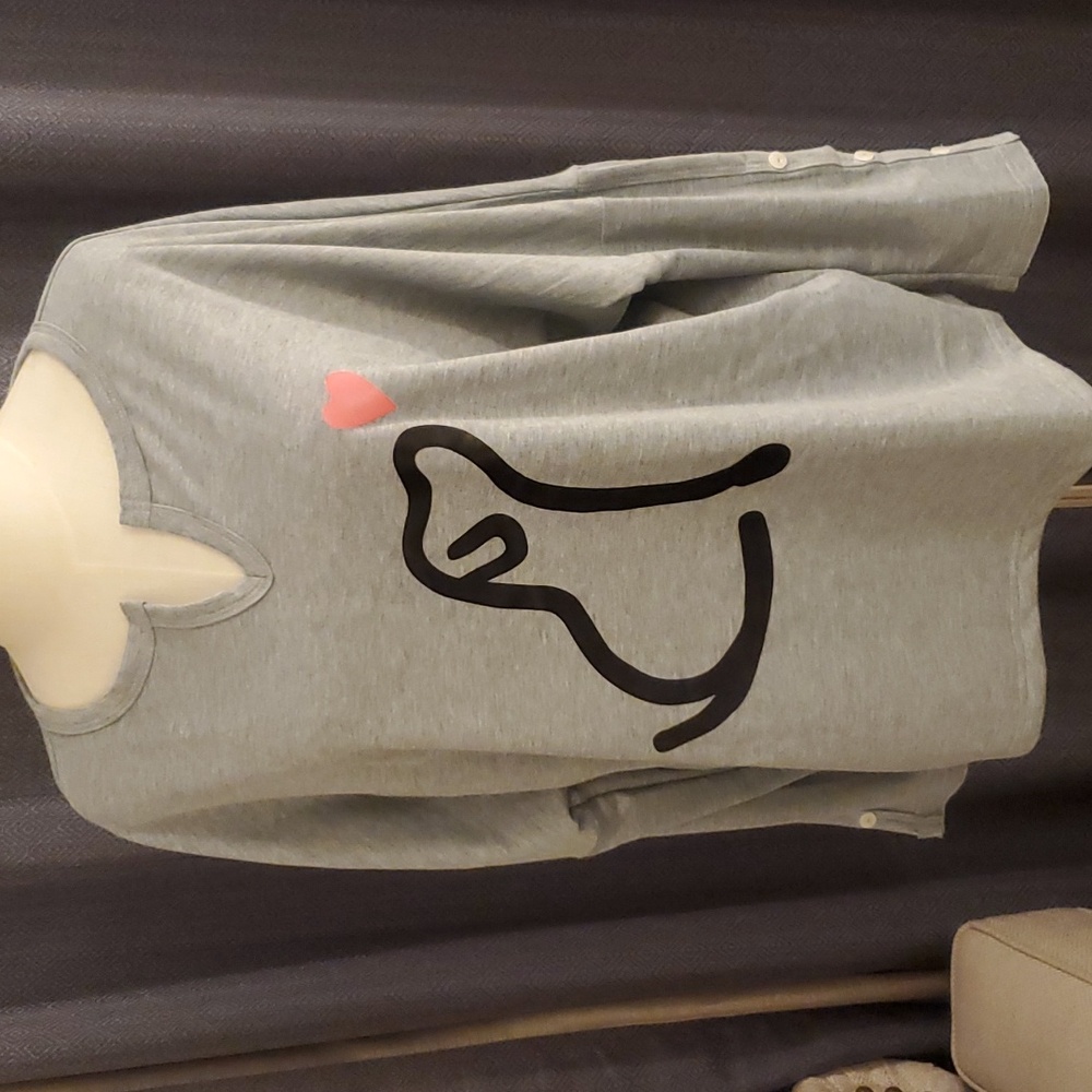 Lilicloth Novelty Dog and Heart Sweatshirt